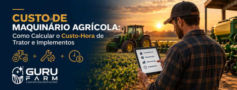 Custo de Maquinário Agrícola: Como Calcular o Custo-Hora de Trator e Implementos 